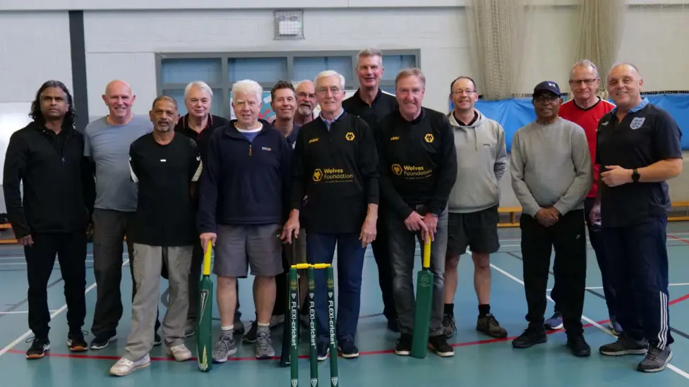 Two former Wolves players swapped boots for bats as they praised the work of a walking cricket club run by the club's foundation.
John Richards and Steve Daley joined regulars at the weekly fixture, which is focused on improving fitness and offering a social link for those aged 50+.
The sessions are funded by the City of Wolverhampton Council and Premier League Charitable Fund.