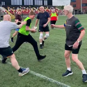 A Sheffield charity says their inclusive walking rugby sessions are helping participants stay active, make new friends and feel more connected to their community. The Eagles Foundation, which is the charitable arm of the Sheffield Eagles professional rugby league team, established the programme in 2023 to help combat social isolation. The group, who play at the Sheffield Hallam University City Athletics Stadium, is open to both men and women and people of all ages.
