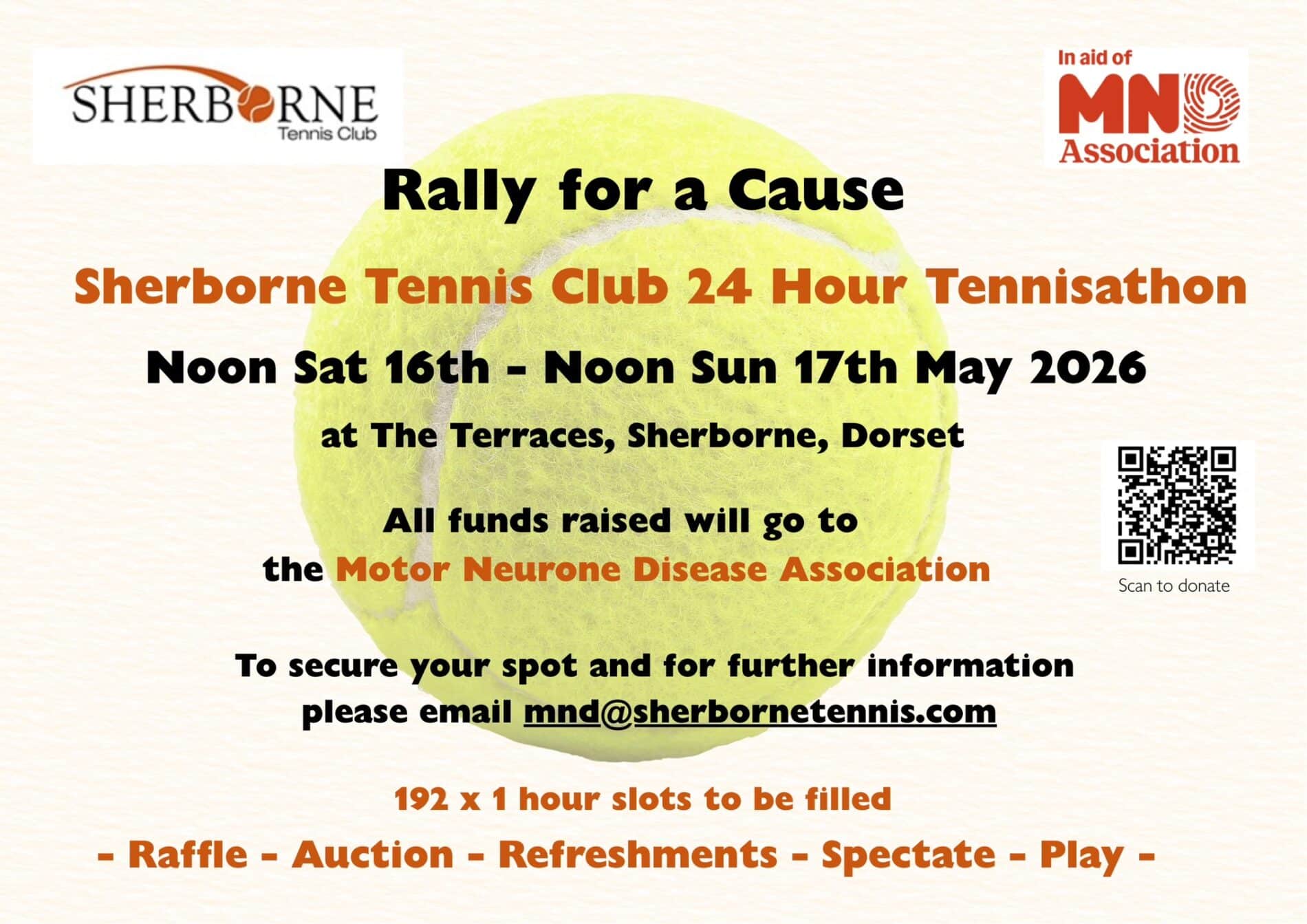 In May, the club will host a 24-hour Tennisathon fundraiser in aid of the Motor Neurone Disease Association.
Running from noon on Saturday, May 16 to noon on Sunday, May 17, members will take to the courts in shifts to keep play going non-stop for 24 hours.
The event will also showcase walking tennis and wheelchair tennis, giving visitors a chance to see the inclusive formats in action.
