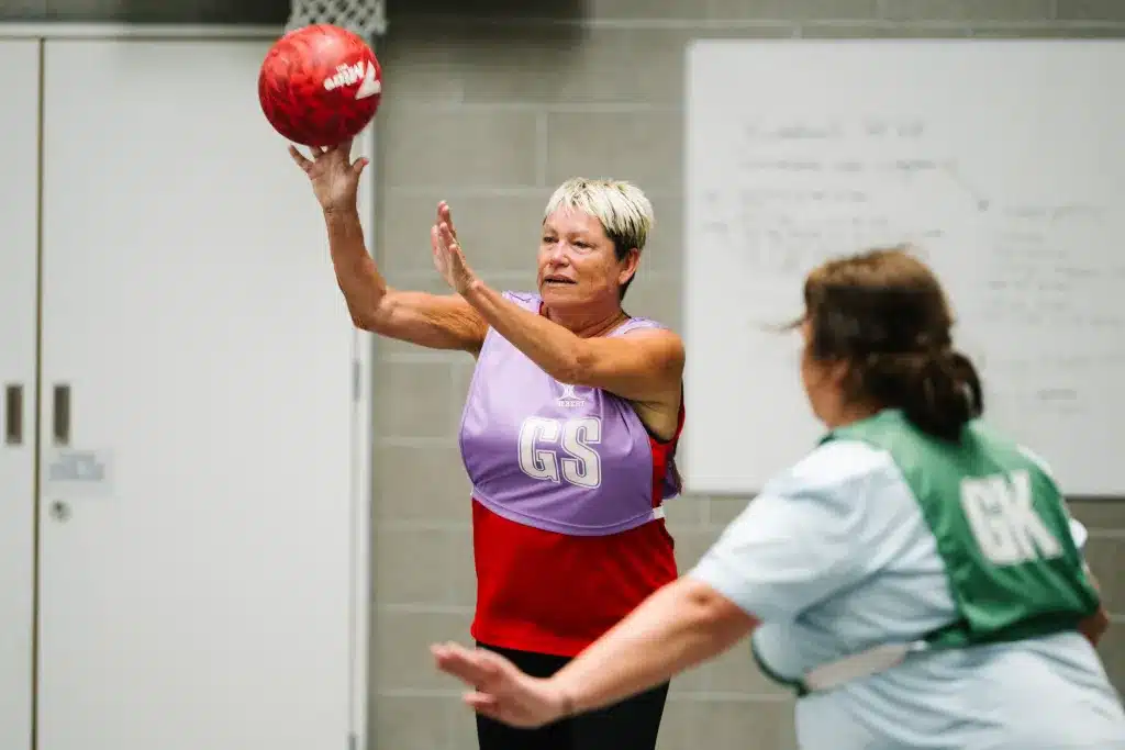 Through Jersey Netball’s passion and commitment to creating a welcoming community where people of all ages and abilities can get involved came walking netball, a slower-paced, modified version of the game that enables anyone and everyone to stay active, meet new people and enjoy playing every Sunday.
Open to anyone over the age of 16 on a pay-as-you-play basis of £5 per session – with the first one free – the ease of getting started further emphasises the sport’s accessible nature. With coffee, cake and a good chat to follow their fun hour-long sessions, what’s not to love?