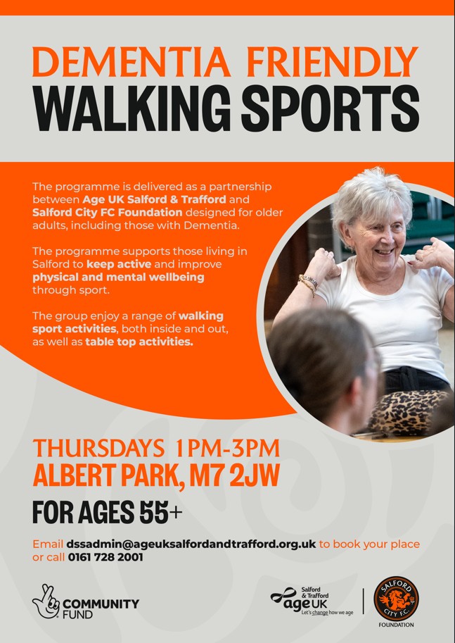Delivered in partnership with Age UK Salford and Trafford, the Foundation's programme combines accessible physical activity with opportunities for social interaction, helping older adults maintain their independence, confidence and wellbeing.