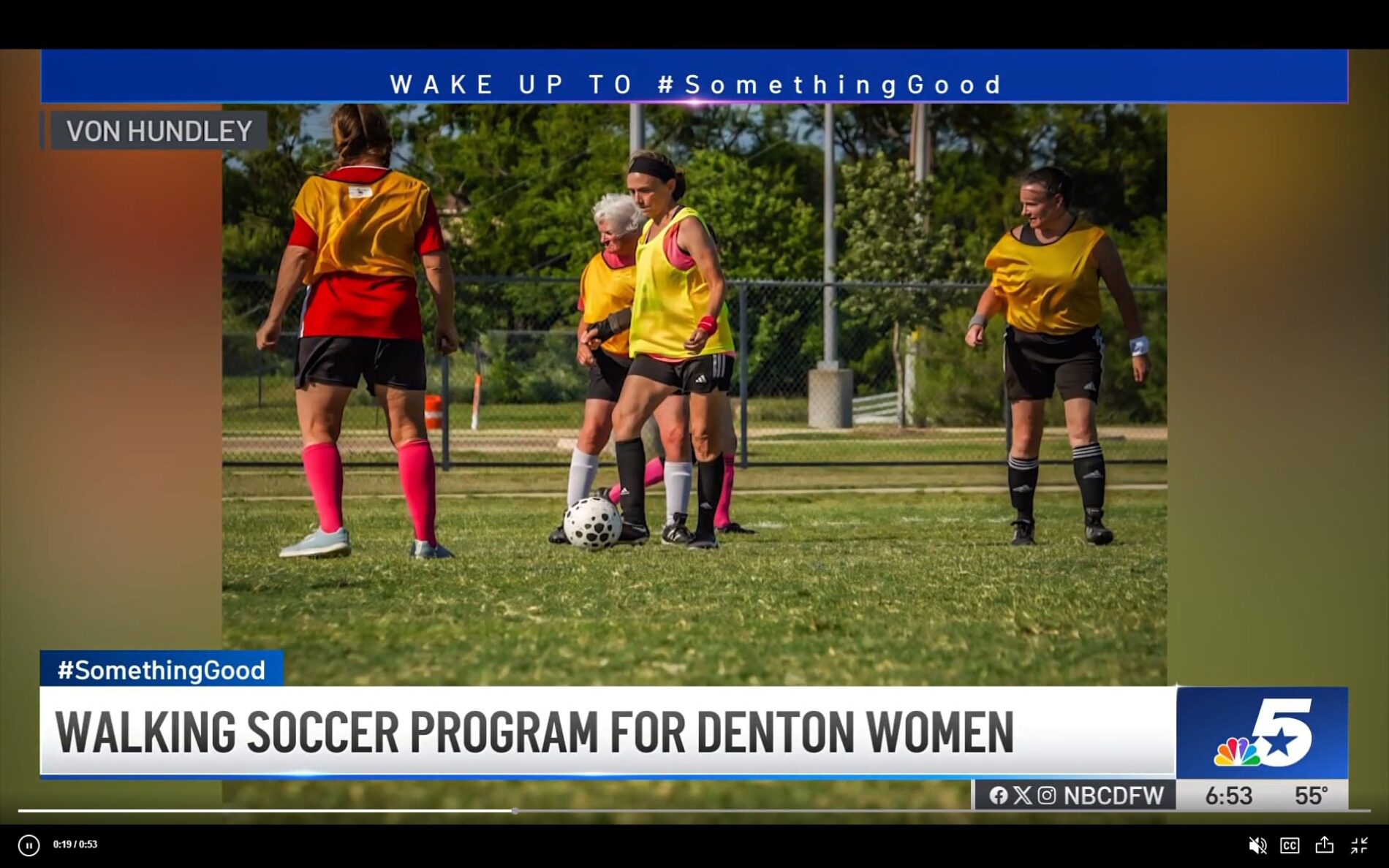 There are two recorded walking soccer programs in Texas, including Austin and Denton. They have a pool of more than 30 women who play every Sunday at 5:00 p.m. at the Vela Soccer Complex in Denton. For those interested in joining, you can email: Von Hundley at vhundley37@hotmail.com